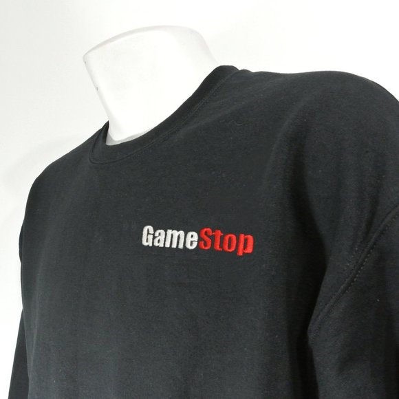 GAMESTOP Video Game Store Employee Uniform Black Sweatshirt Size S Small - Picture 1 of 7
